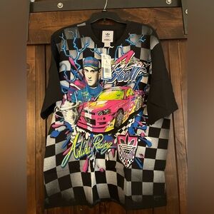 Adidas Jeremy Scott Black and Pink Short Sleeve Tees